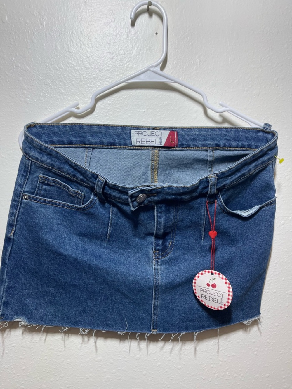 Blue Denim Mini Skirt